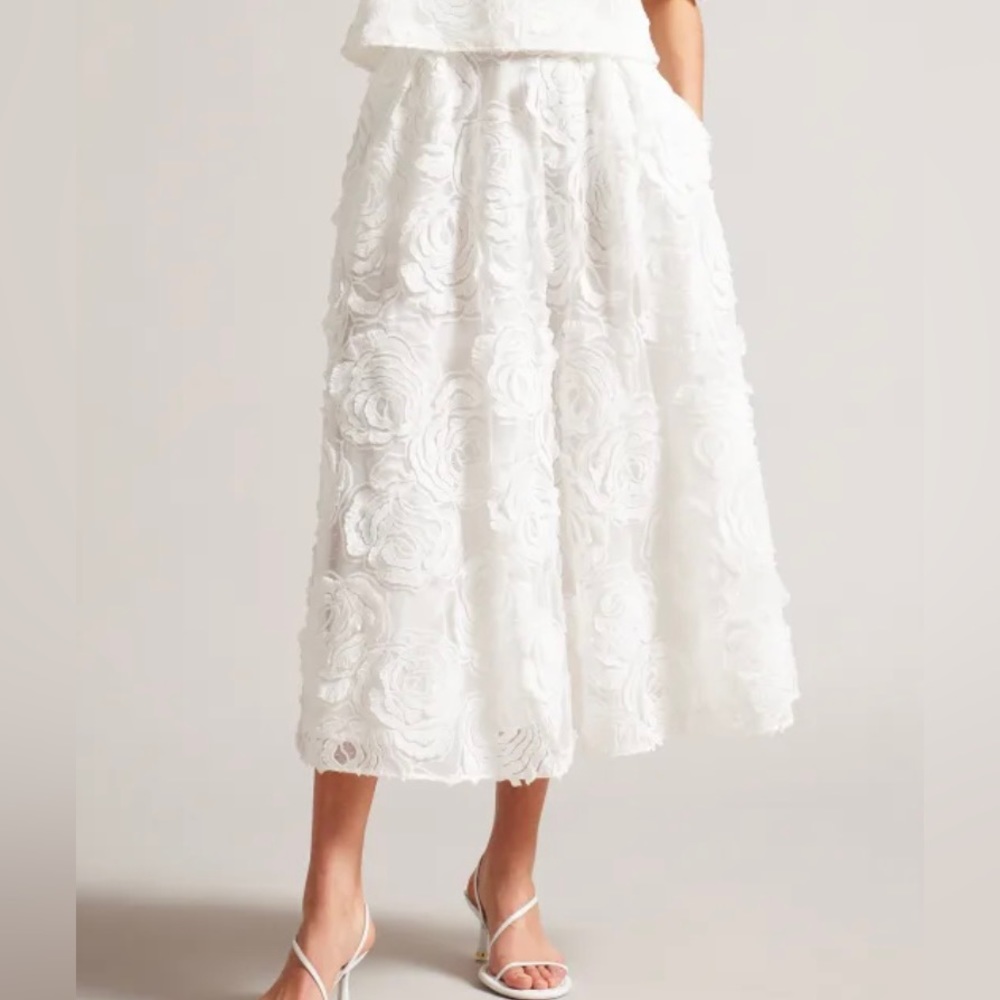 TED BAKER // LOUELAA - Midi Skirt With Pleats // Sz 2 (US 6) EUC